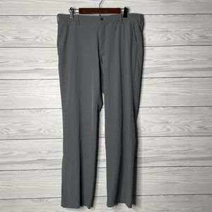 Adidas Gray Stretch Quick Dry Golf Straight Leg Trouser Pants Mens Size 36 x 32